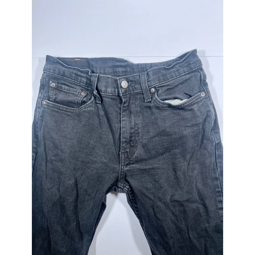 Levi's 511 Slim Fit Mens 32x32 Black Denim Stretch Casual Jeans 0672